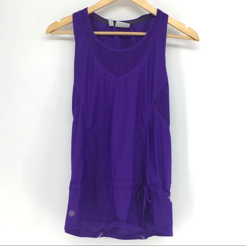 Athleta Wick It Good Purple Athletic Tank Top